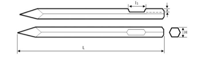 Ponteiro Hexagonal para Martelo Demolidor - Broca Para Martelete - Sharpcut  (11) 3978-5515